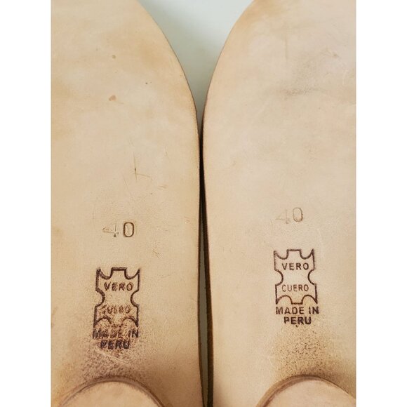 Tony Blanco Anthropologie Mustard Yellow Flats Size 40 US 9.5 - 10 Suede Shoes - Picture 6 of 15